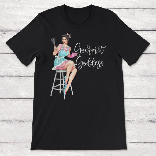 Foodie Puns Gourment Goddess Brunette Cook Unisex T-Shirt