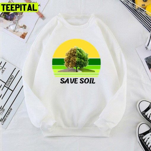 For Green Earth Save Soil Logo Design Unisex T-Shirt