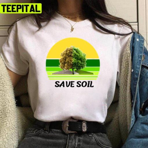 For Green Earth Save Soil Logo Design Unisex T-Shirt