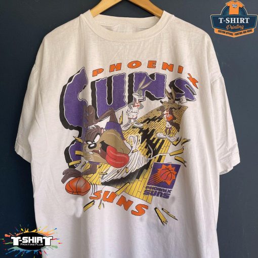 Funny Cartoon Style Vintage Phoenix Suns Looney Tunes Basketball Unisex T-Shirt