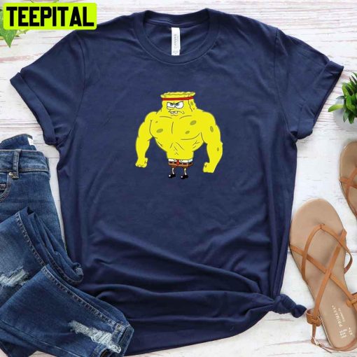 Funny Muscular Spongebob Unisex T-Shirt