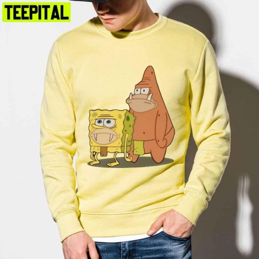 Funny Prehistoric Spongebob And Patrick Unisex T-Shirt