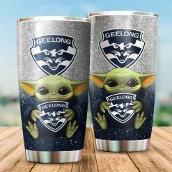 Geelong Cats Baby Yoda Football 1234 Gift For Lover Day Travel Tumbler