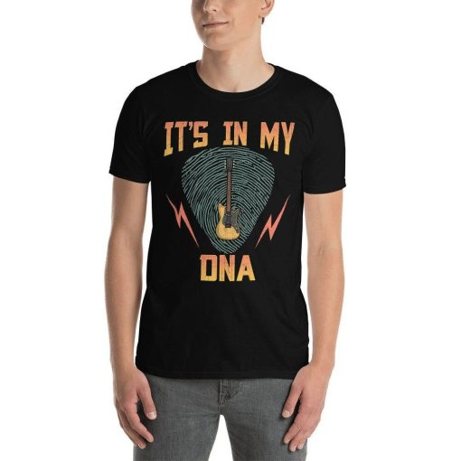 Generational Guitar Player Its In My DNA Fingerprint Family Heritage Talented Musician Composer Rockstar Guitarist T-Shirt