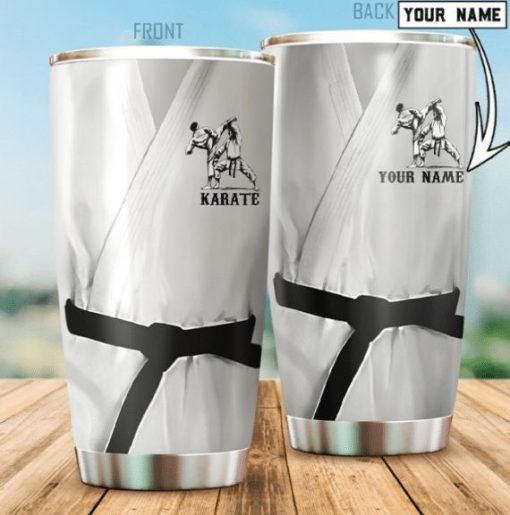 Gift For Karate Lover Personalized Travel Tumbler All Over Print