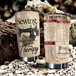 Gift For Sewer Sewing Is My Therapy Gift For Lovers Travel Tumbler