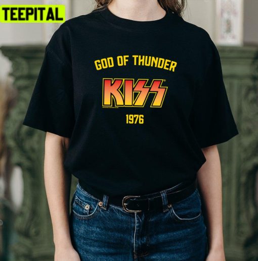 God Of Thunder Kiss Band Design Unisex T-Shirt