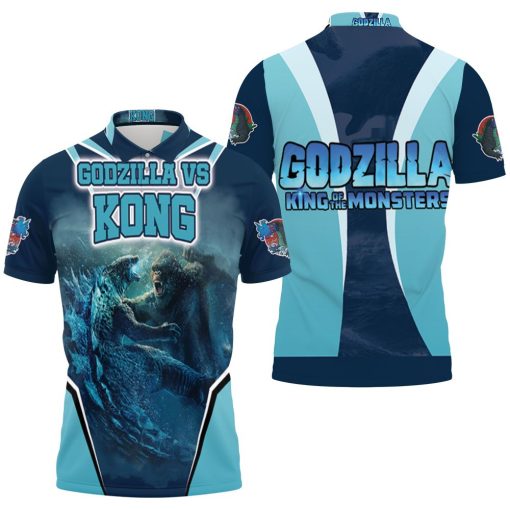 Godzilla Vs Kong Fighting Under Ocean Godzilla Vs Kong Polo Shirt All Over Print Shirt 3d T-shirt