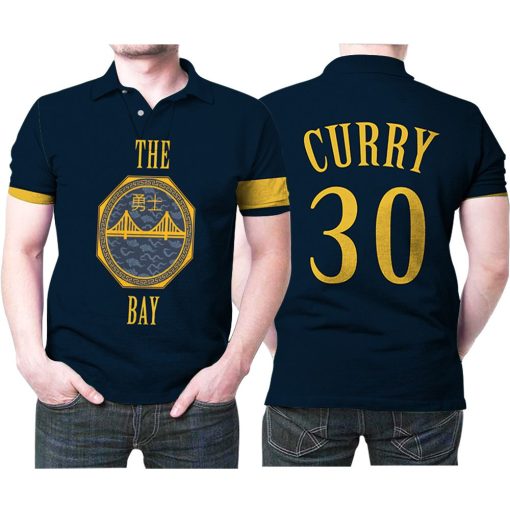 Golden State Warriors Stephen Curry 30 Nba Basketball Team City Edition Jersey Navy 2019 Jersey Style Gift For Warriors Fans Polo Shirt