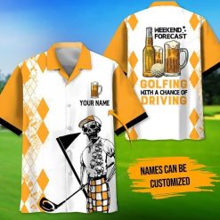 Golf And Beer Player Custom Hawaiian Shirt HA33