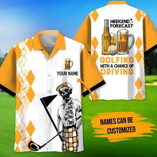 Golf And Beer Player Custom Hawaiian Shirt HA33