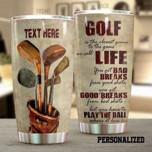 Golf Personalized 12 Gift For Lover Day Travel Tumbler All Over Print