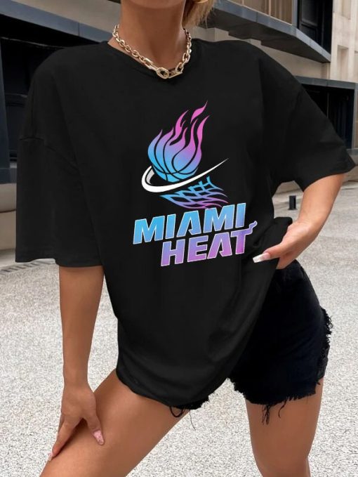 Gradient Style Miami Heat Basketball Unisex T-Shirt