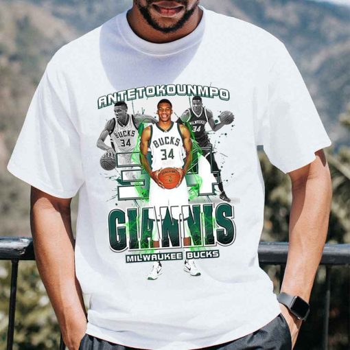 Graphic Style Giannis Antetokounmpo Milwaukee Bucks Basketball Unisex Unisex T-Shirt