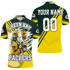 Green Bay Packers Aaron Rodgers 12 Jimmy Graham 80 Aaron Jones 33 Davante Adams 17 For Fans Personalized Polo Shirt All Over Print Shirt 3d T-shirt