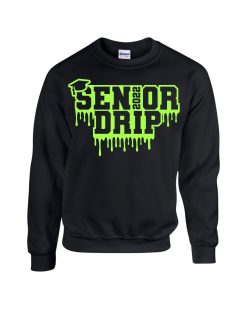 Green Neon Style Senior 2022 Drip Graduation Day Unisex T-Shirt