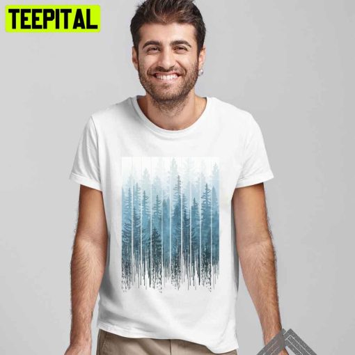 Grunge Dripping Turquoise Misty Forest Unisex T-Shirt