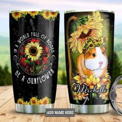 Guinea Pig Sunflower Personalized 11 Gift For Lover Day Travel Tumbler