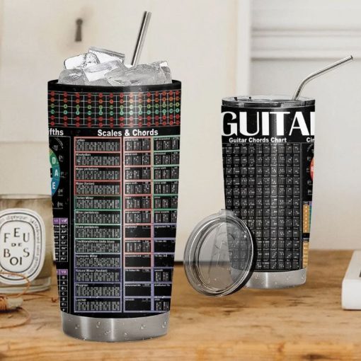 Guitar Chords Gift For Lover Day Travel Tumbler All Over Print