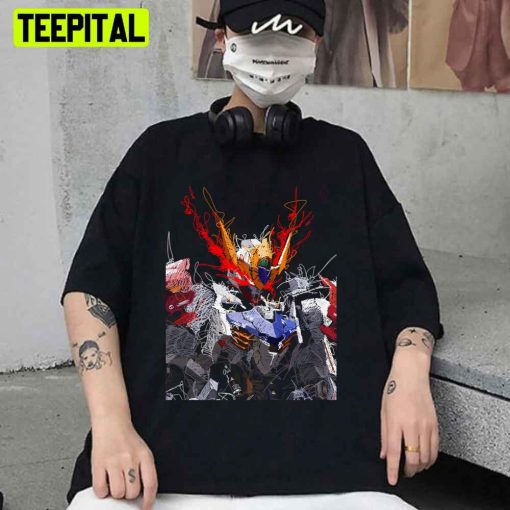 Gundam Barbatos Lupus Rex Head Scribble Style Active Unisex T-Shirt