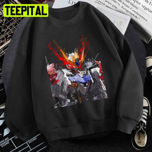 Gundam Barbatos Lupus Rex Head Scribble Style Active Unisex T-Shirt