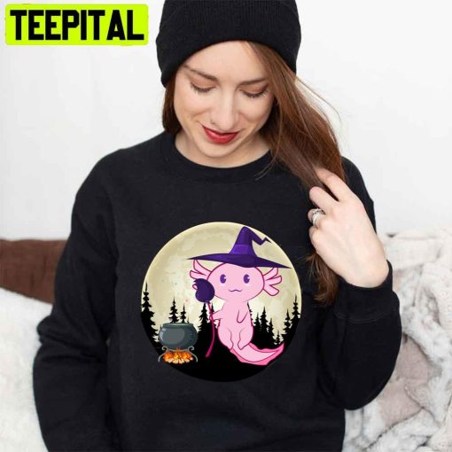 Halloween Axolotl Witch Unisex T-Shirt