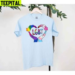 Hands Make Heart Lgbt Pride Allyship Unisex T-Shirt