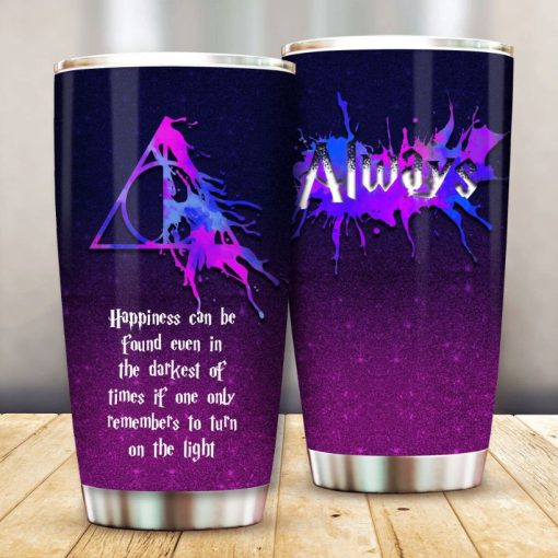 Happiness Can Be Found Even In The Darkest Of Times Harry Potter 102 Gift For Lover Day Travel Tumbler All Over Print