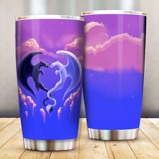 Heart In The Sky Dragon Love 103 Gift For Lover Day Travel Tumbler