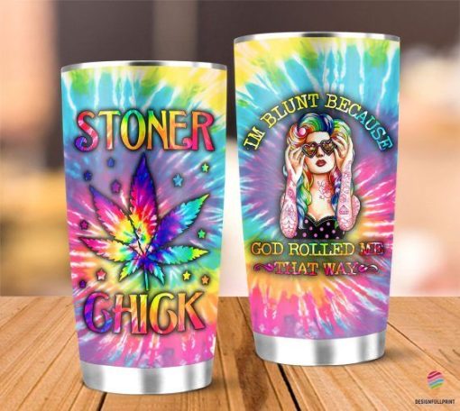 Hippie 420 Colorful Stoner Chick Gift For Lovers Travel Tumbler