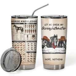 Horse Knowledge Giveashitometer Gift For Lover Day Travel Tumbler