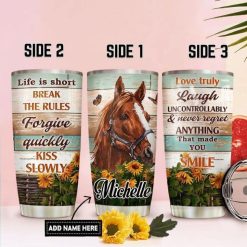 Horse Sunflower Personalized 14 Gift For Lover Day Travel Tumbler