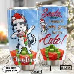 Husky Christmas Personalized Gift For Lover Day Travel Tumbler