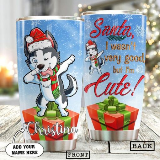 Husky Christmas Personalized Gift For Lover Day Travel Tumbler