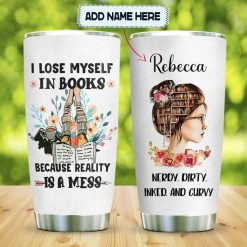 I Lose Myself In Books Personalized Gift For Lover Day Travel Tumbler