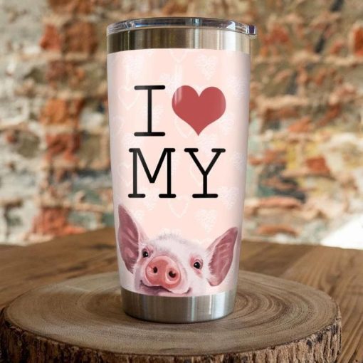 I Love My Pig 15 Gift For Lover Day Travel Tumbler All Over Print