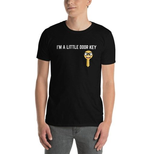 Im A Little Door Key Dorky Pun Funny Book Nerd Sense Of Humor Geek Reading Glasses Mom Dad Kids Joke T-Shirt