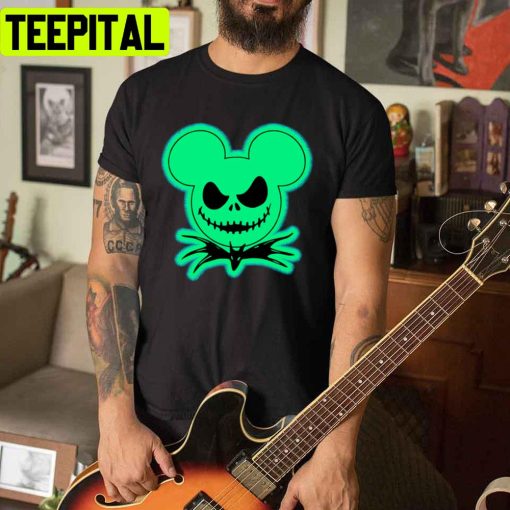 Inspired Glow In The Dark Halloween Jack Skellington Mickey Unisex T-Shirt