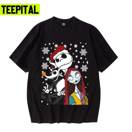 Jack Skellington Zero And Sally The Nightmare Before Christmas Unisex T-Shirt