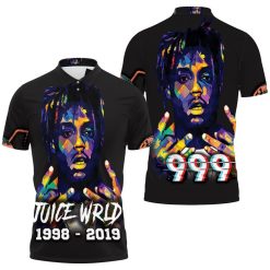 Juice Wrld 999 Rap Hip Hop Color Sketch Polo Shirt  All Over Print Shirt 3d T-shirt