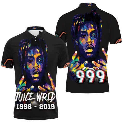 Juice Wrld 999 Rap Hip Hop Color Sketch Polo Shirt  All Over Print Shirt 3d T-shirt