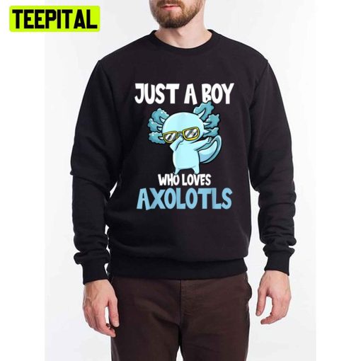 Just A Boy Just A Boy Who Loves Axolotls Unisex T-Shirt