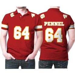 Kansas City Chiefs Mike Pennel 64 Great Player Red Game Jersey Style Gift For Chiefs Fans Pennel Lovers Polo Shirt All Over Print Shirt 3d T-shirt