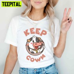 Keep Cowm Cute Cow Unisex T-Shirt