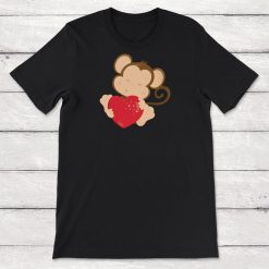 Kids Safari Valentine Monkey Unisex T-Shirt