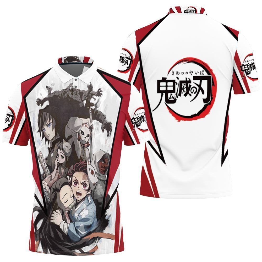 Kimetsu No Yaiba Anime Hashira And Demon Slayers Corps Polo Shirt All Over Print Shirt 3d T-shirt