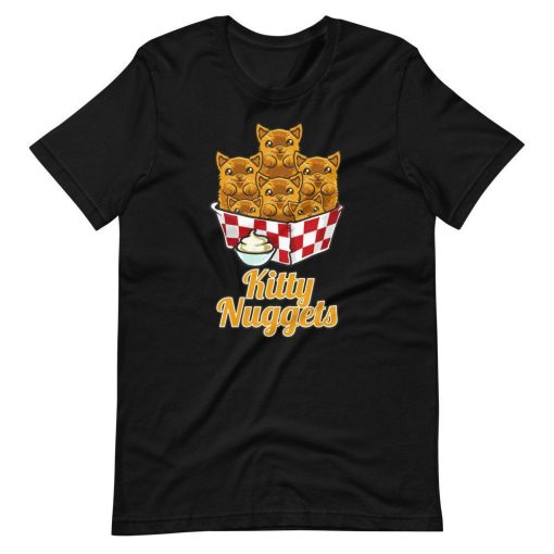 Kitten Nuggets Adorable Cat and Chicken Nugget Lover Short Sleeve Unisex T-Shirt