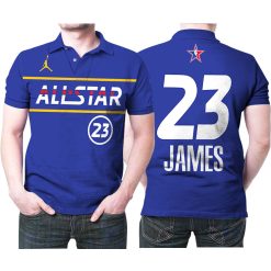 Lebron James #23 Nba Wizards 2021 All Star Eastern Conference Blue Jersey Style Gift For James Fans Polo Shirt All Over Print Shirt 3d T-shirt