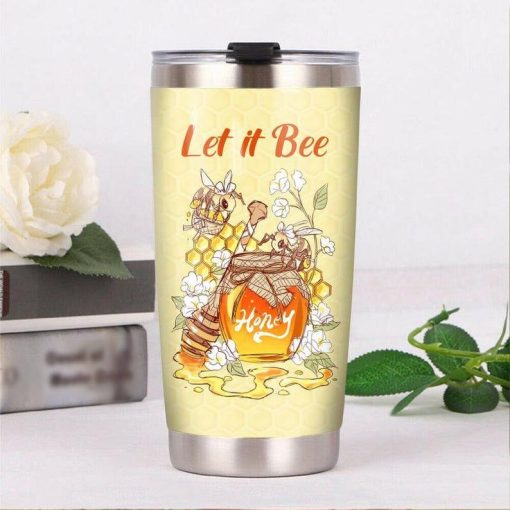 Let It Bee Honey Gift For Lover Day Travel Tumbler All Over Print