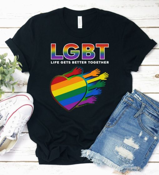 LGBT Heart Rainbow Shirt